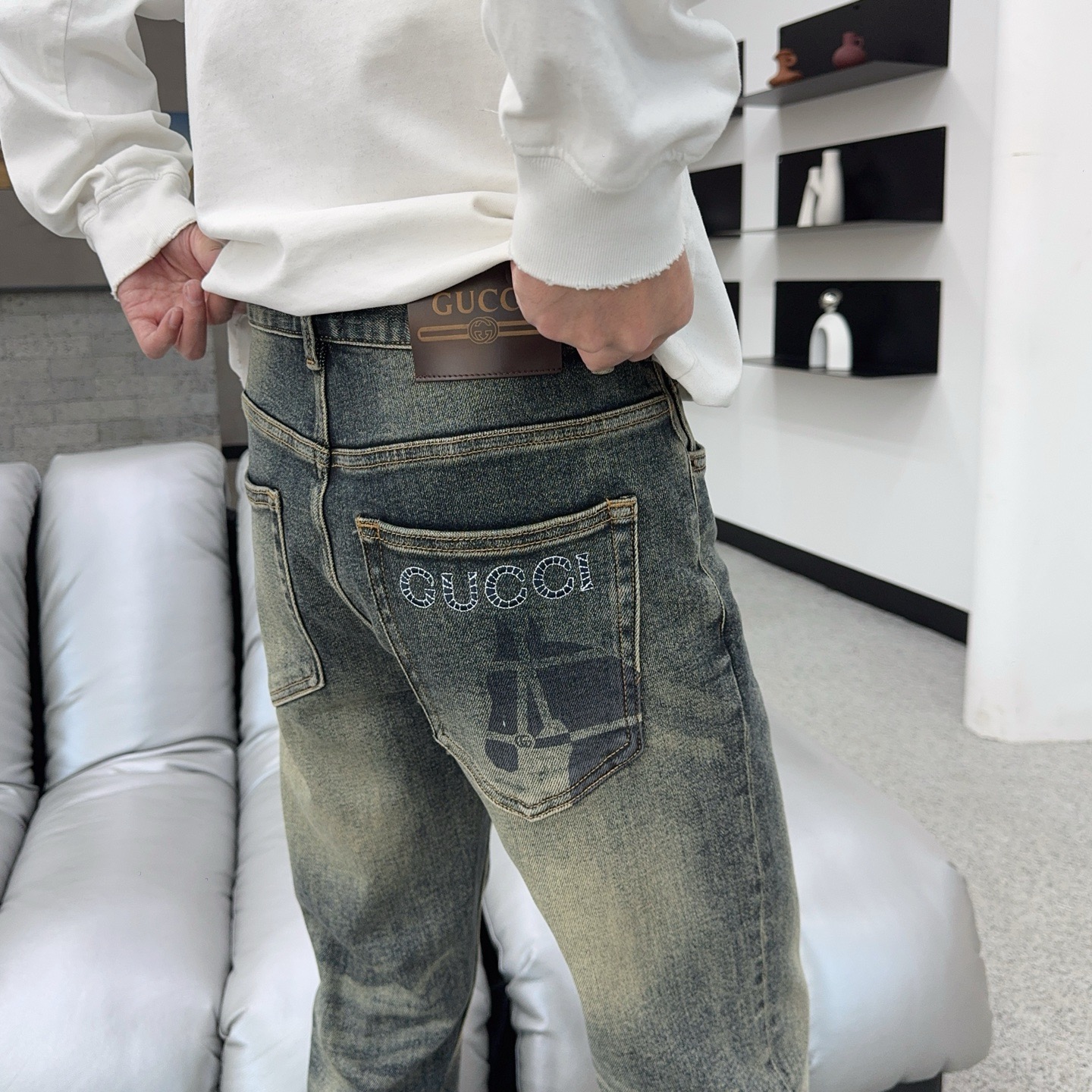 🍁秋冬。独家【首创】❤️🔥原单品质🔥🔥最新品牛仔裤，原版工艺配件，经典图案，面料舒服，裤身工艺设计，潮牌