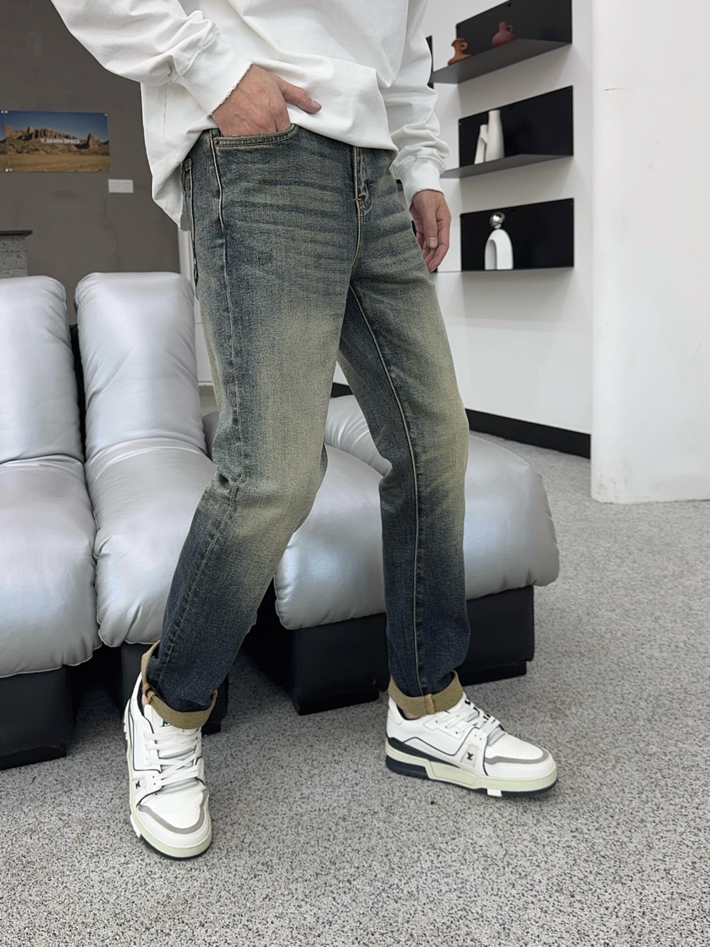 🍁秋冬。独家【首创】❤️🔥原单品质🔥🔥最新品牛仔裤，原版工艺配件，经典图案，面料舒服，裤身工艺设计，潮牌