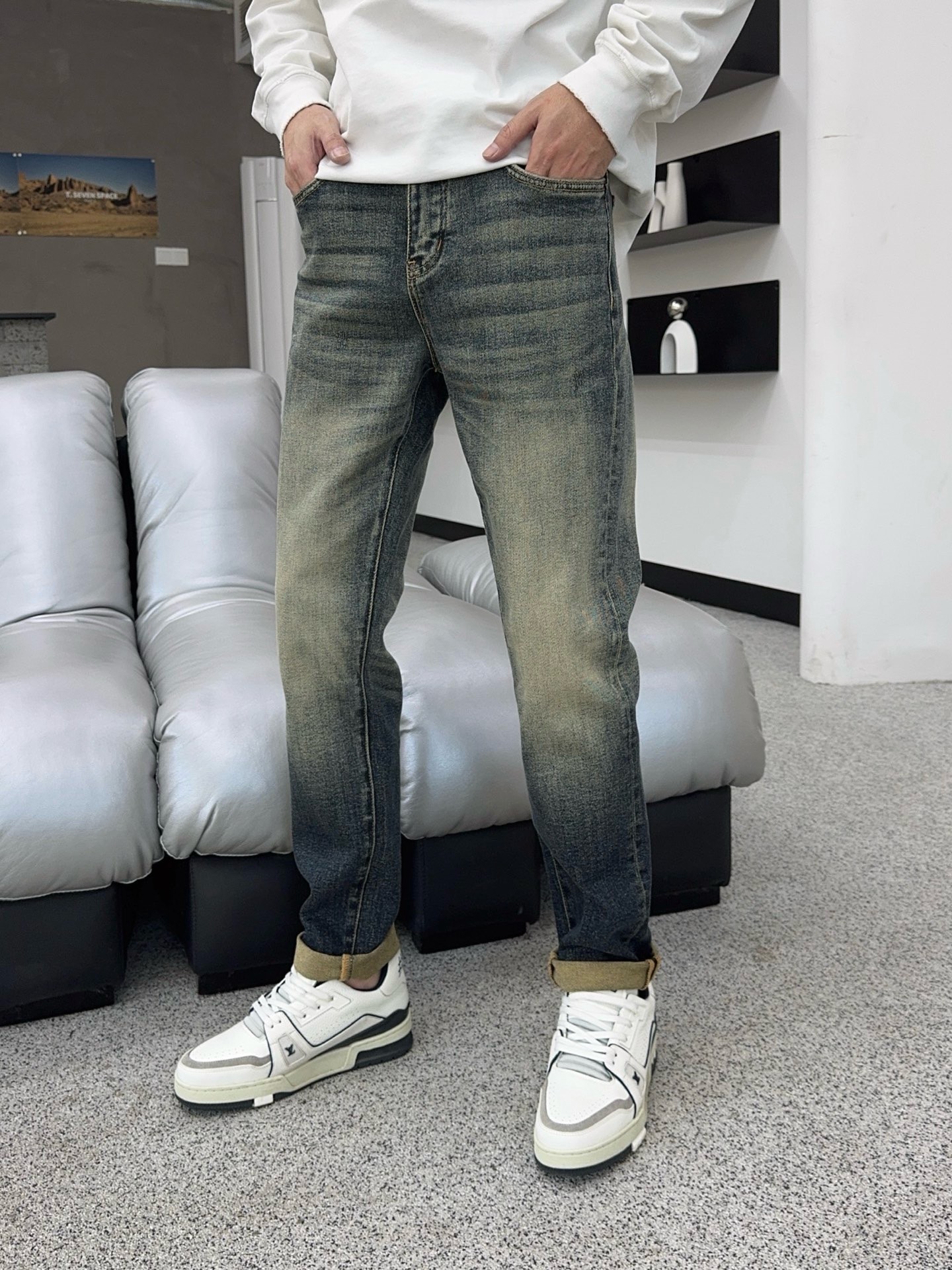 🍁秋冬。独家【首创】❤️🔥原单品质🔥🔥最新品牛仔裤，原版工艺配件，经典图案，面料舒服，裤身工艺设计，潮牌