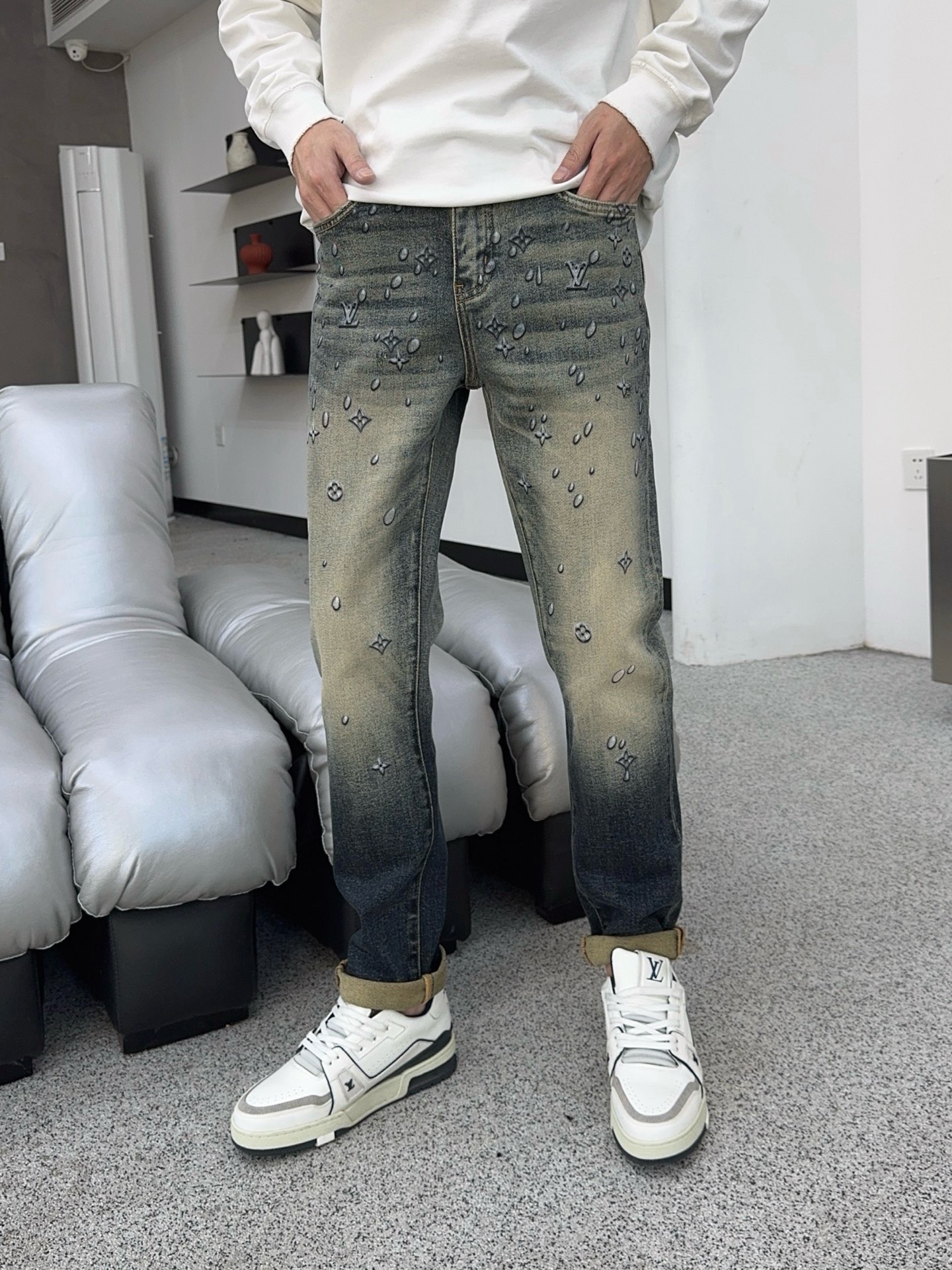 🍁秋冬。独家【首创】❤️🔥原单品质🔥🔥最新品牛仔裤，原版工艺配件，经典图案，面料舒服，裤身工艺设计，潮牌