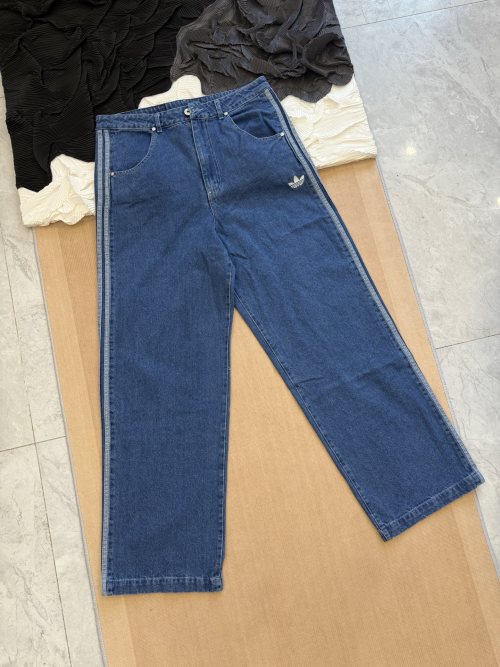 Adidas 2025 Limited Edition Straight Leg Retro Jeans - Unisex Fit 25 Adidas 2025 Limited Edition Straight Leg Retro Jeans - Unisex Fit
