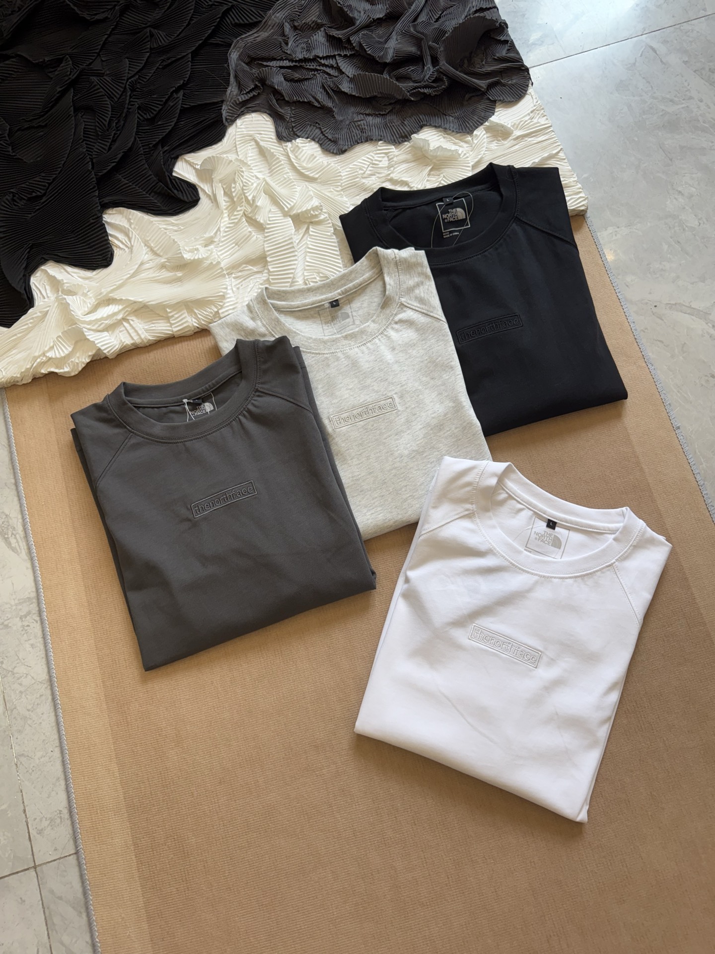 The North Face UE Heavyweight Long Sleeve T-Shirt Cotton Embroidery Detail