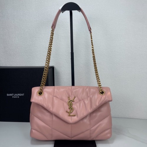 Yves Saint Laurent Puffer Small Crossbody Bag in Pink Lambskin Leather 1 Yves Saint Laurent Puffer Small Crossbody Bag in Pink Lambskin Leather