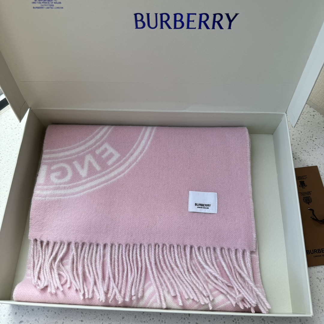 巴宝莉2024秋冬新品！！看到了围巾的天花板巴宝莉BURBERRY！双面双色羊毛围巾圆环logo设计10