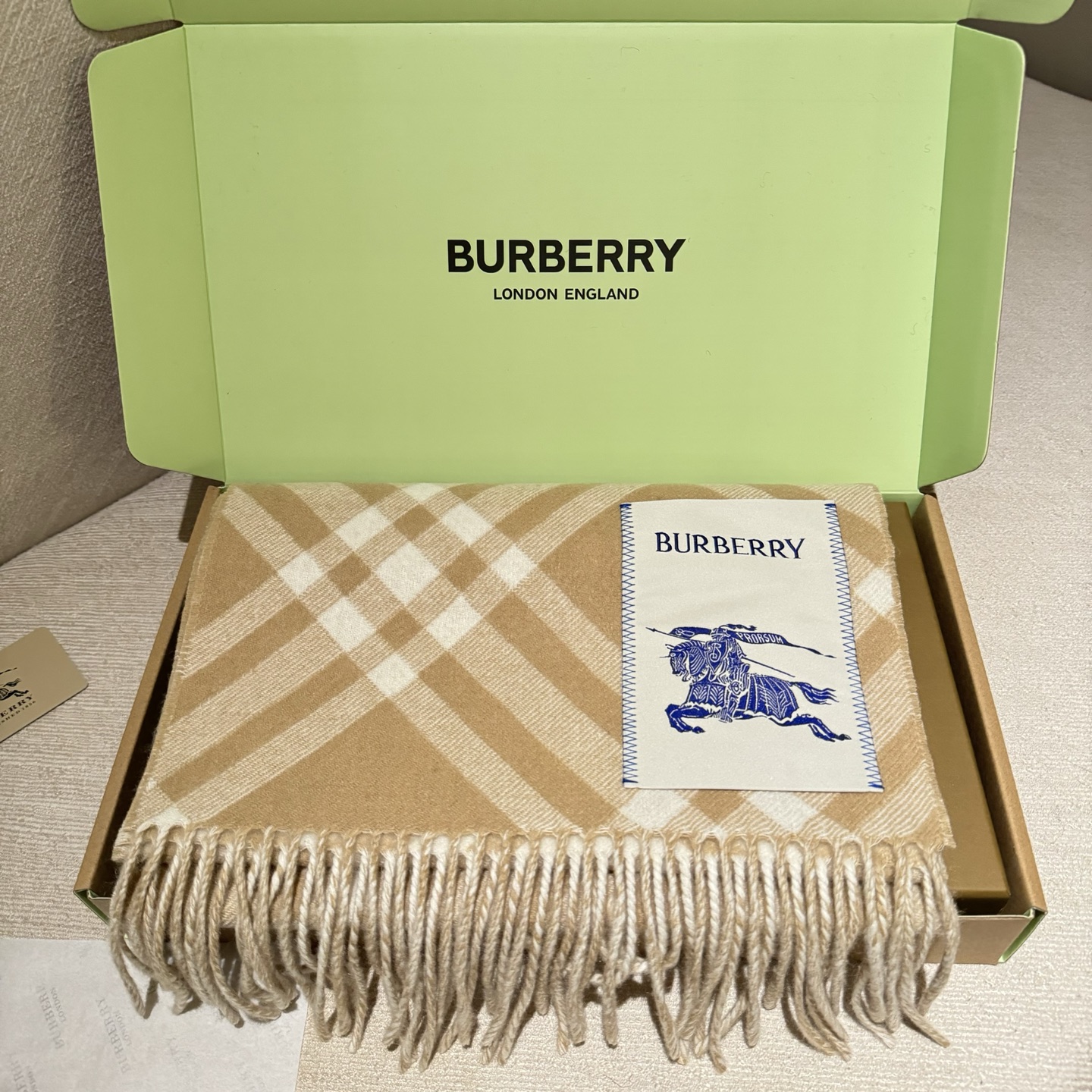 双面围巾 🆕Burberry · 巴宝莉格子围巾❗️好看的要疯掉了，太有型太有魅力了❗️❗️非常斯文时尚