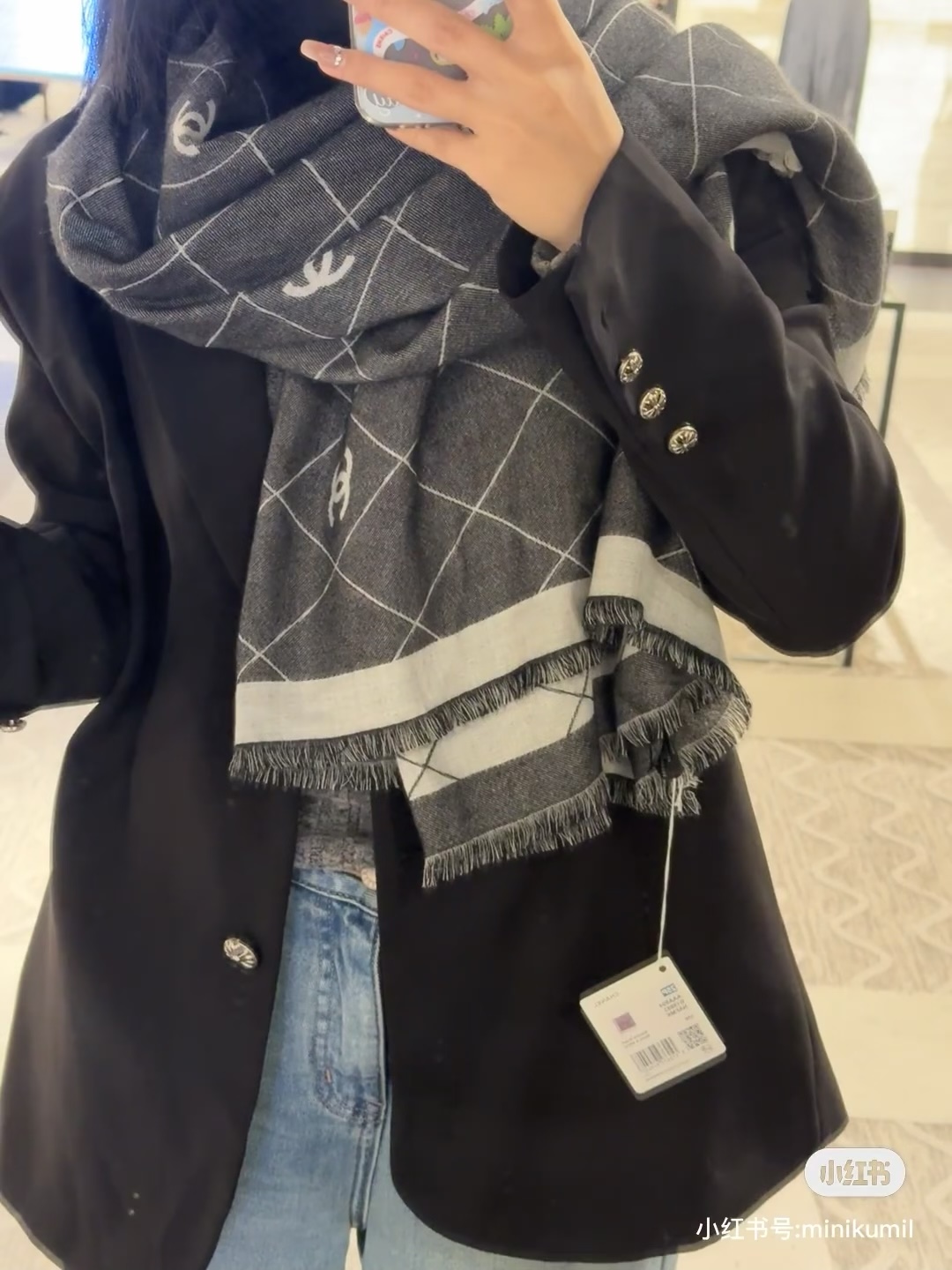 香奈儿（CHANEL） 上新❤️ 140*140 丝毛 台版印花 高级都市新贵！山茶花的再一次邂逅！绝对