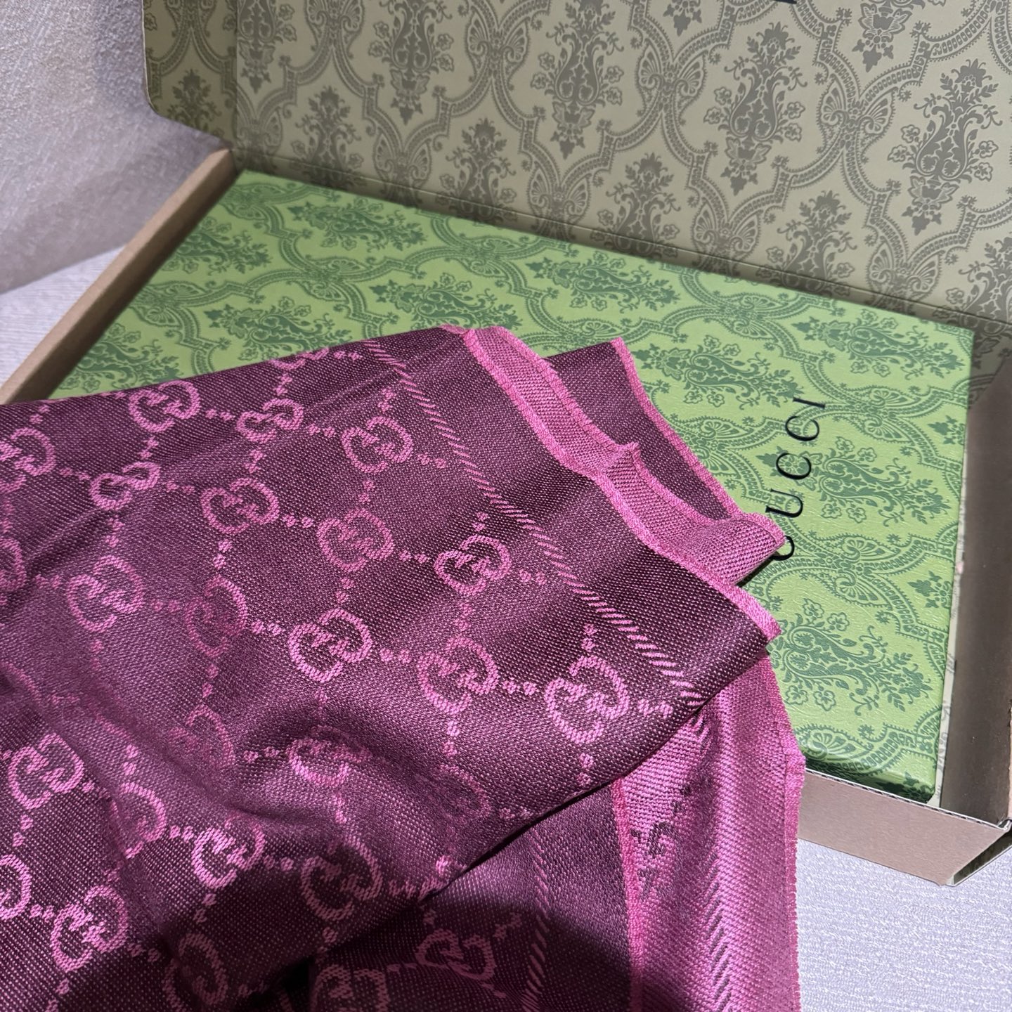 ✨重磅‼️Gucci专柜新款‼️出口订单。专柜的最新限量双面拼色‼️全部纱线进口客供 唯一一家给G订制纱