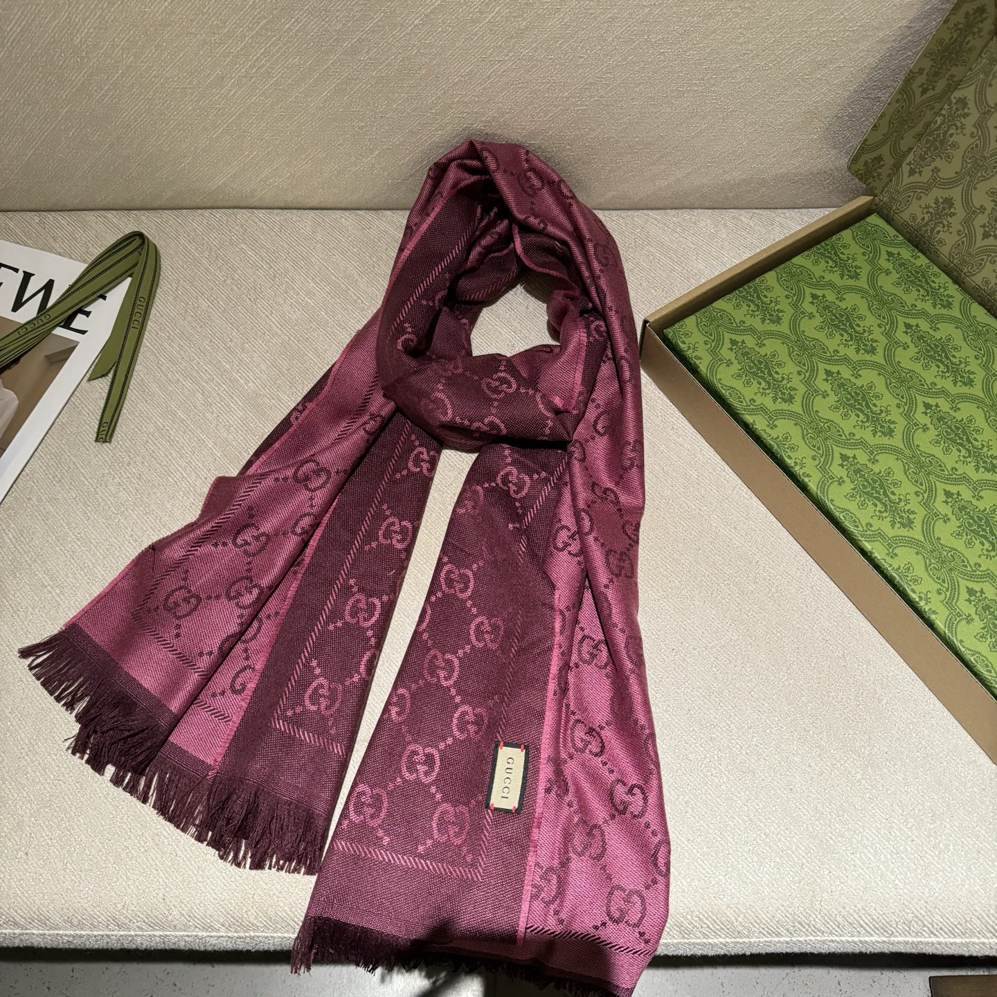 ✨重磅‼️Gucci专柜新款‼️出口订单。专柜的最新限量双面拼色‼️全部纱线进口客供 唯一一家给G订制纱