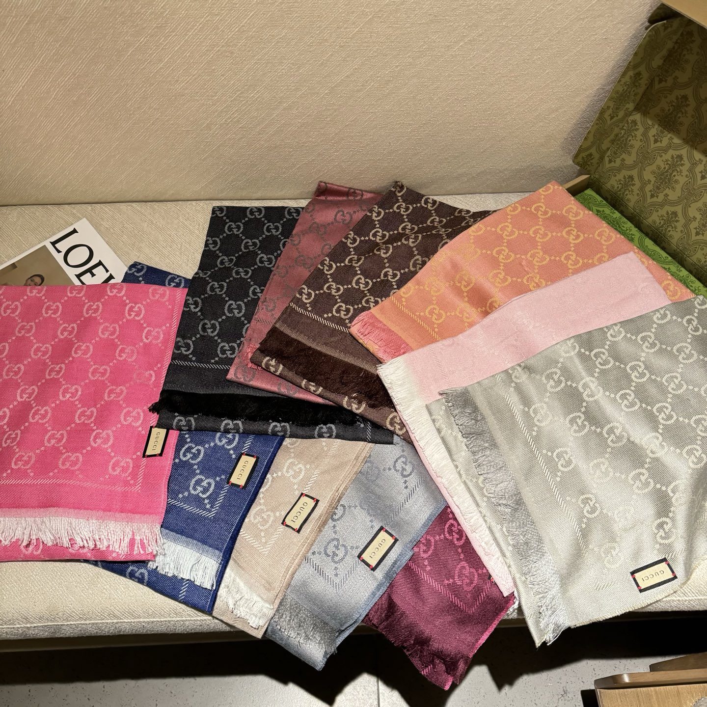 ✨重磅‼️Gucci专柜新款‼️出口订单。专柜的最新限量双面拼色‼️全部纱线进口客供 唯一一家给G订制纱