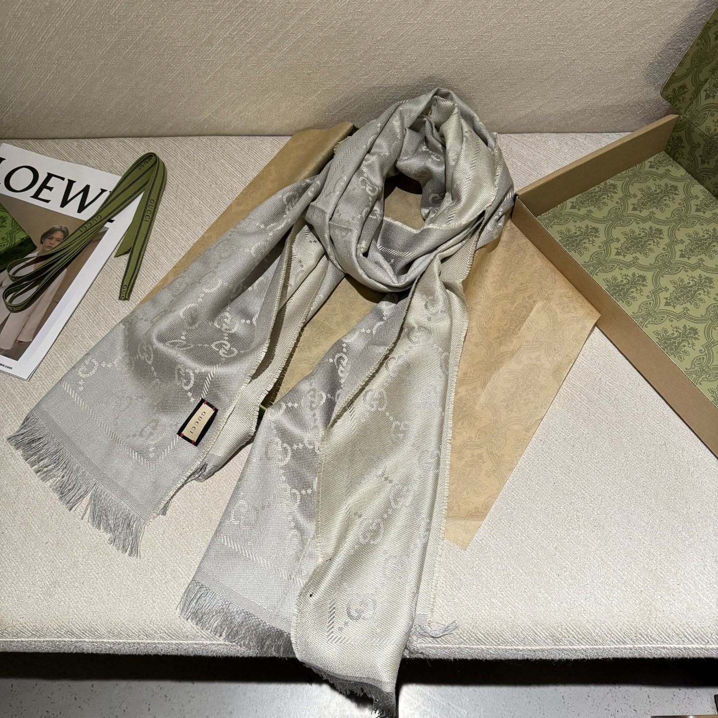 ✨重磅‼️Gucci专柜新款‼️出口订单。专柜的最新限量双面拼色‼️全部纱线进口客供 唯一一家给G订制纱