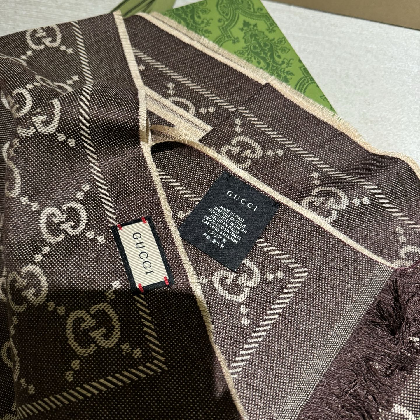 ✨重磅‼️Gucci专柜新款‼️出口订单。专柜的最新限量双面拼色‼️全部纱线进口客供 唯一一家给G订制纱