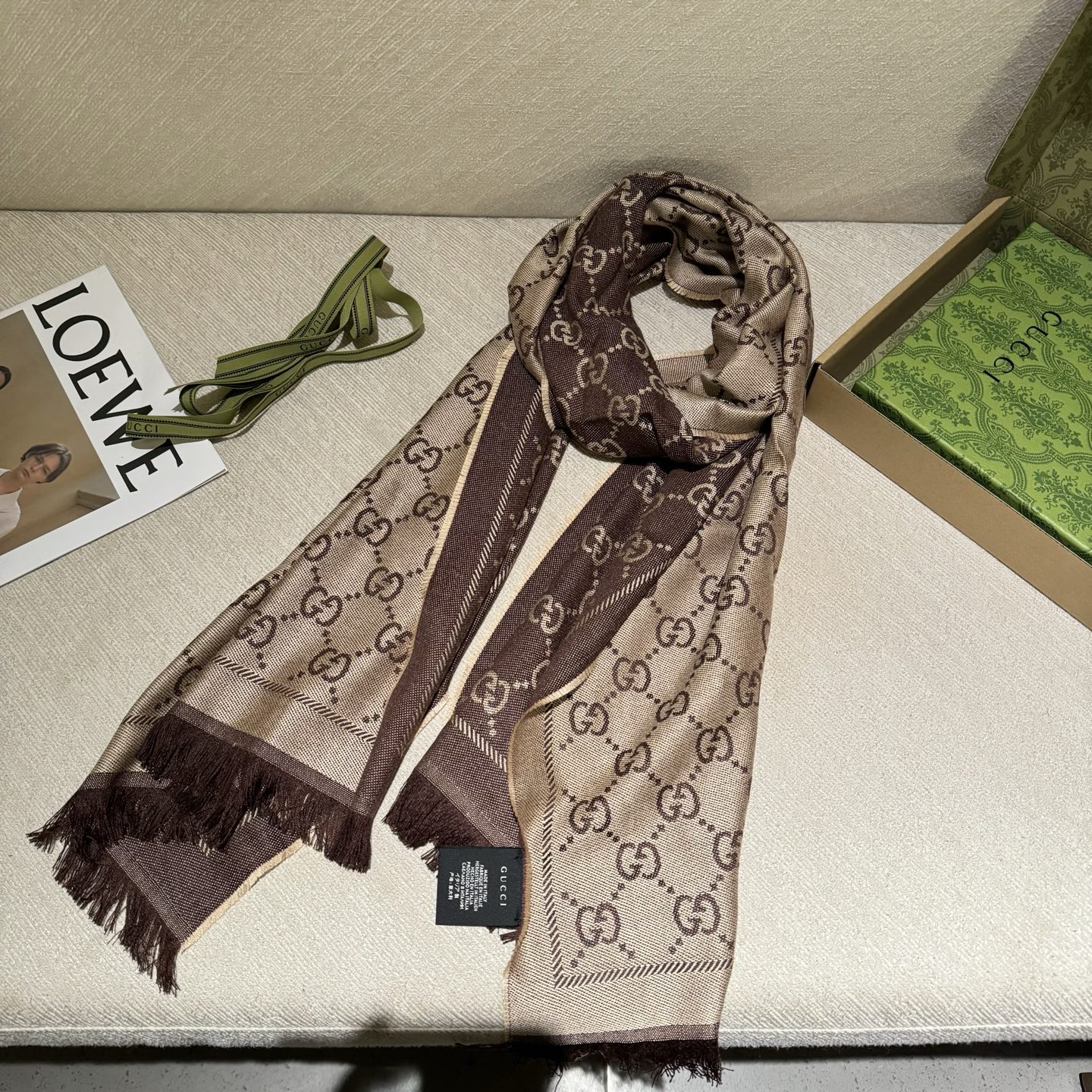 ✨重磅‼️Gucci专柜新款‼️出口订单。专柜的最新限量双面拼色‼️全部纱线进口客供 唯一一家给G订制纱