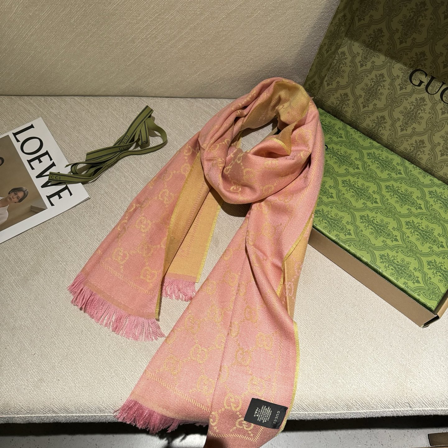 ✨重磅‼️Gucci专柜新款‼️出口订单。专柜的最新限量双面拼色‼️全部纱线进口客供 唯一一家给G订制纱