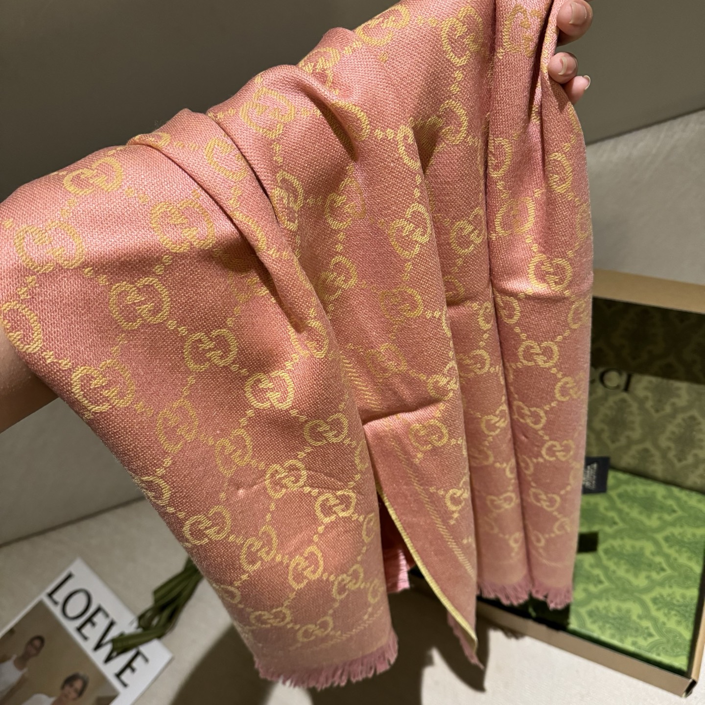 ✨重磅‼️Gucci专柜新款‼️出口订单。专柜的最新限量双面拼色‼️全部纱线进口客供 唯一一家给G订制纱