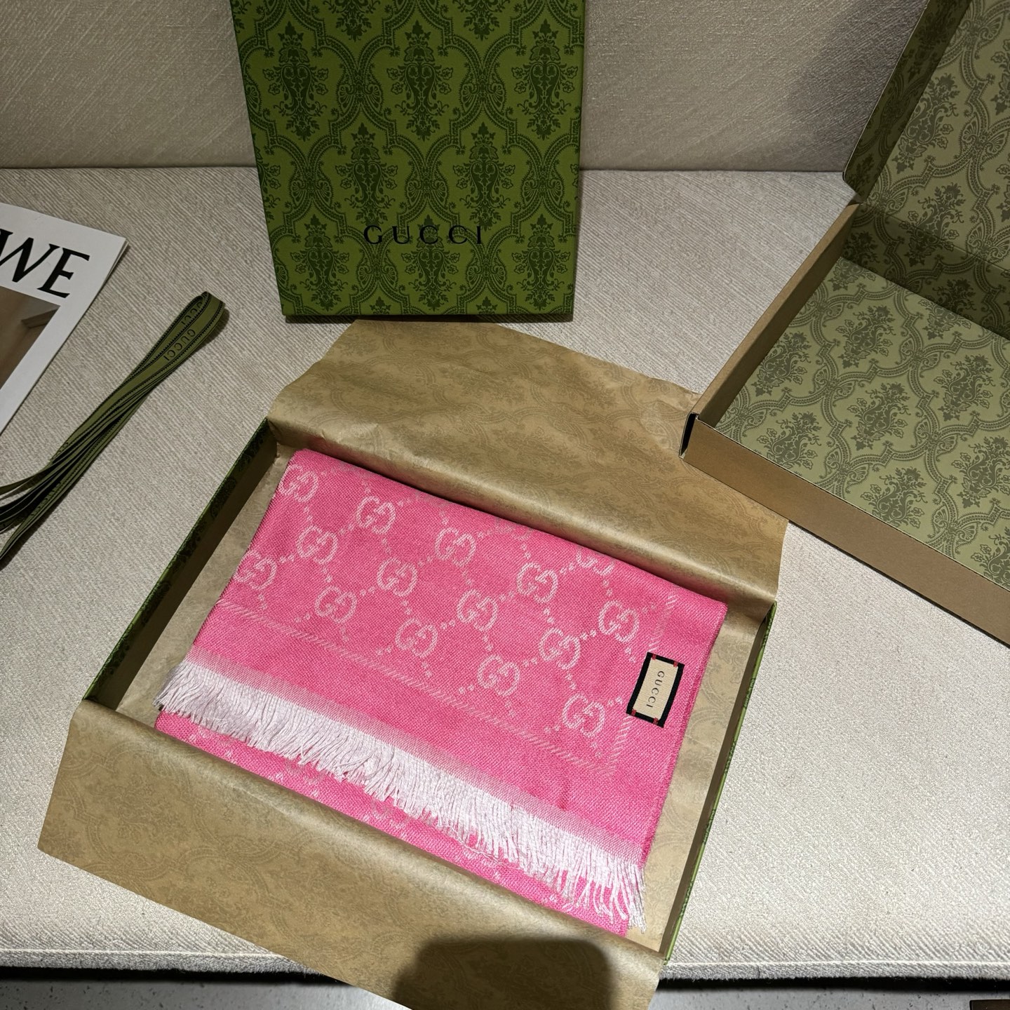 ✨重磅‼️Gucci专柜新款‼️出口订单。专柜的最新限量双面拼色‼️全部纱线进口客供 唯一一家给G订制纱