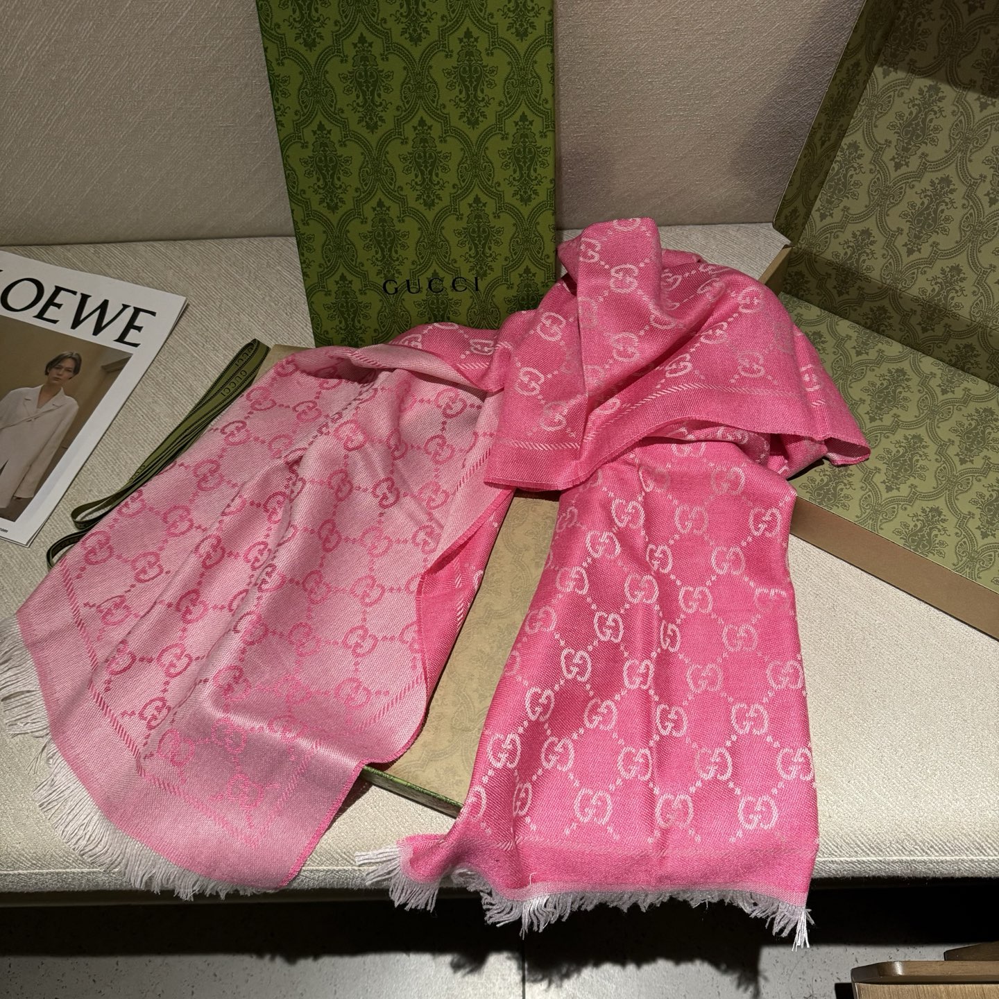 ✨重磅‼️Gucci专柜新款‼️出口订单。专柜的最新限量双面拼色‼️全部纱线进口客供 唯一一家给G订制纱