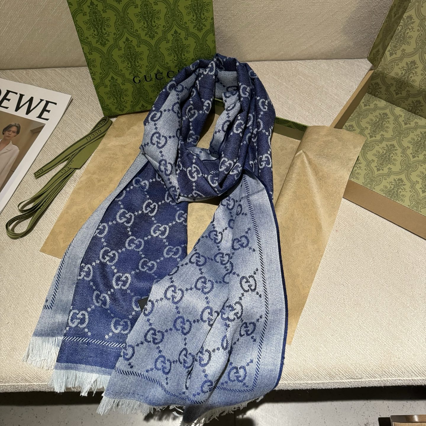 ✨重磅‼️Gucci专柜新款‼️出口订单。专柜的最新限量双面拼色‼️全部纱线进口客供 唯一一家给G订制纱