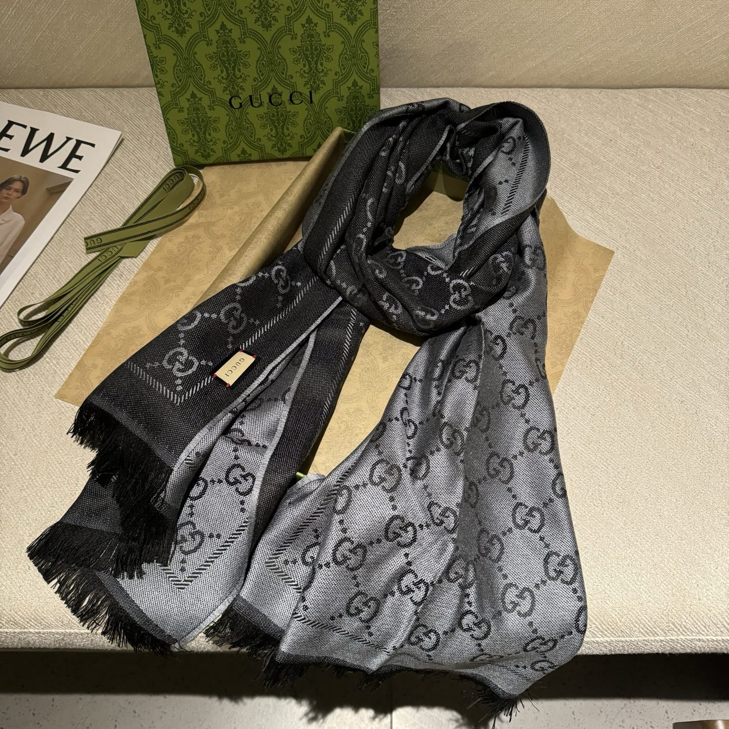 ✨重磅‼️Gucci专柜新款‼️出口订单。专柜的最新限量双面拼色‼️全部纱线进口客供 唯一一家给G订制纱