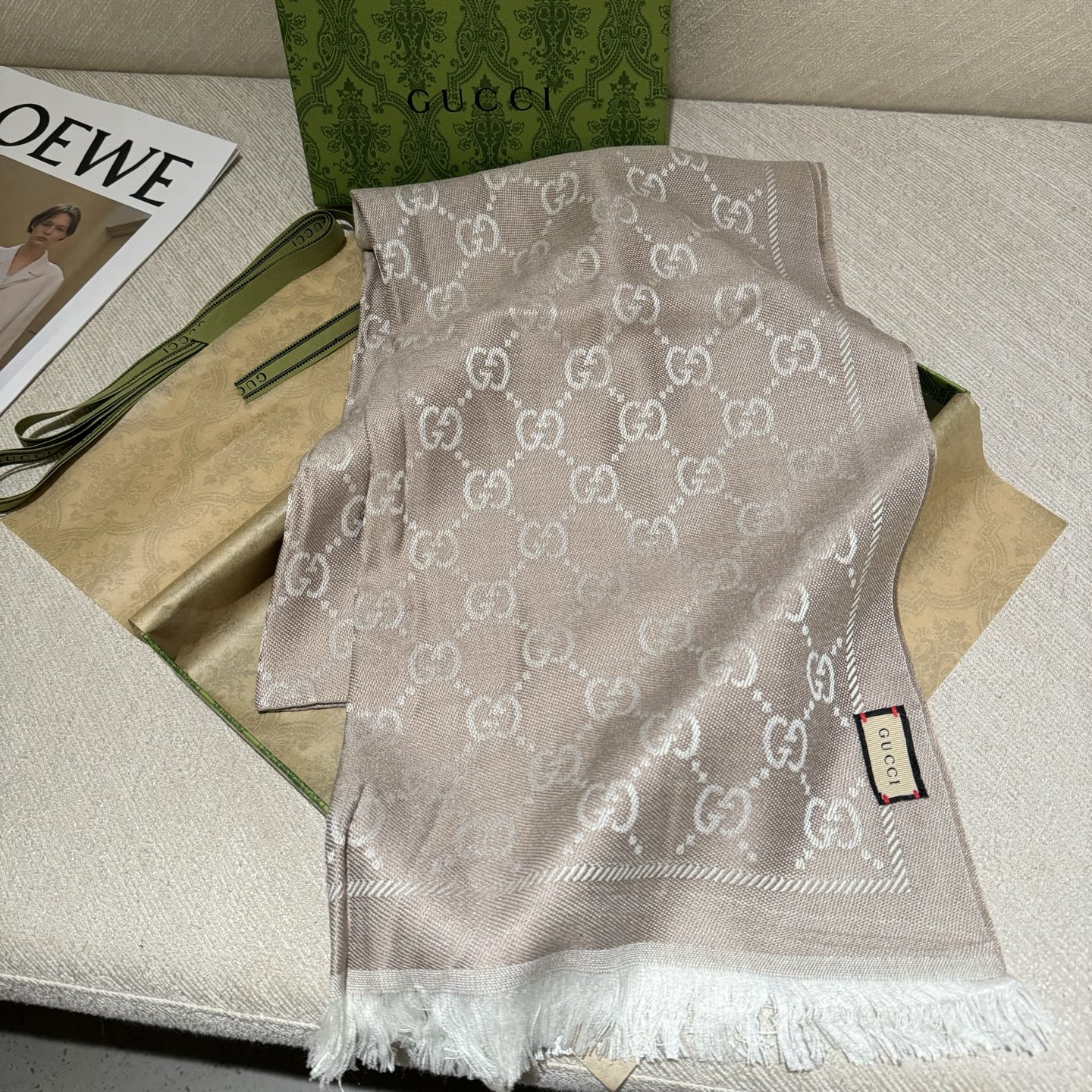 ✨重磅‼️Gucci专柜新款‼️出口订单。专柜的最新限量双面拼色‼️全部纱线进口客供 唯一一家给G订制纱