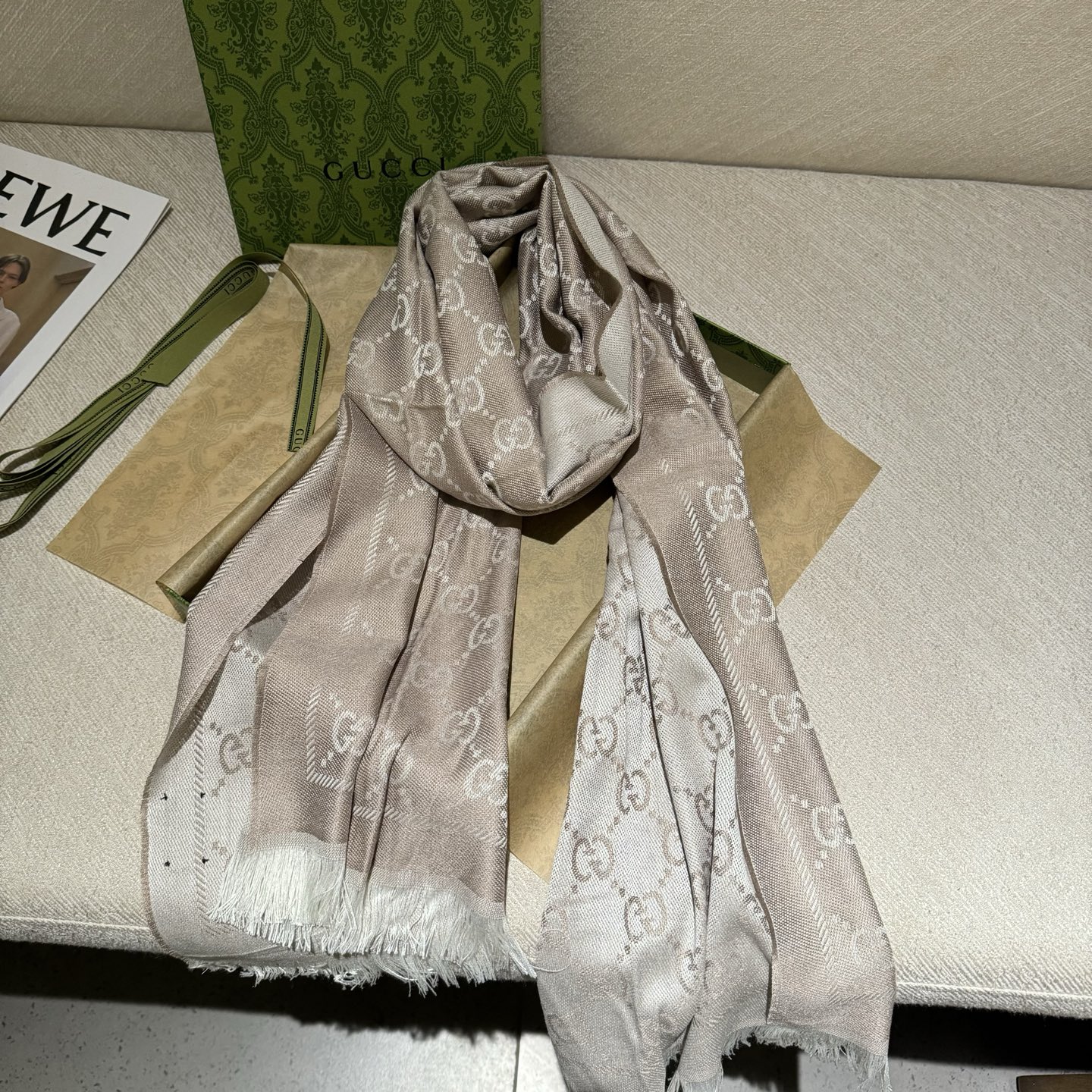 ✨重磅‼️Gucci专柜新款‼️出口订单。专柜的最新限量双面拼色‼️全部纱线进口客供 唯一一家给G订制纱