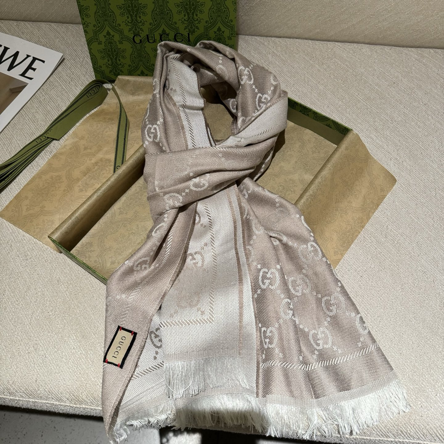 ✨重磅‼️Gucci专柜新款‼️出口订单。专柜的最新限量双面拼色‼️全部纱线进口客供 唯一一家给G订制纱