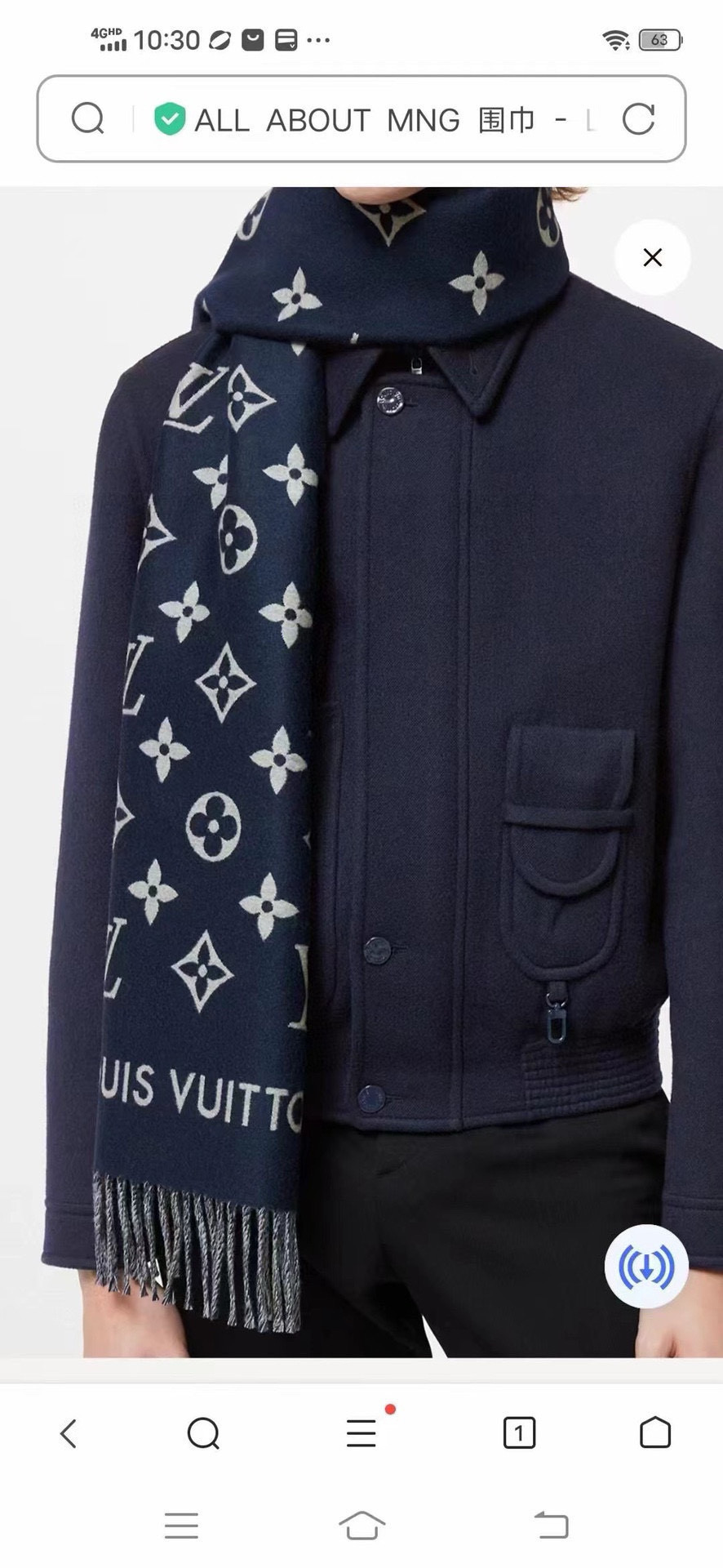 Lv 高品质 ！今年热度最高的围巾All About MNG围巾瞩目放大经典Monogram图案和路易威