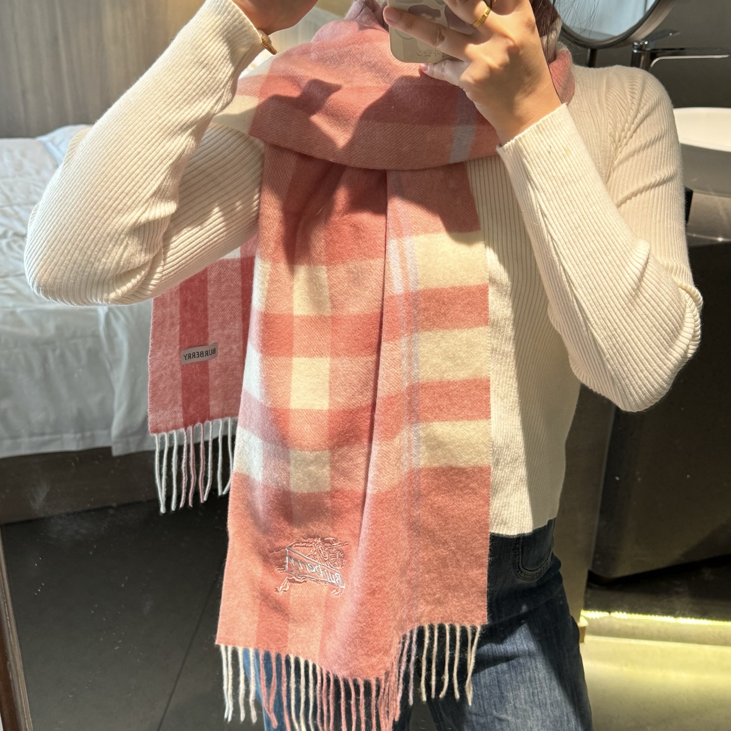 双面围巾 🆕Burberry · 巴宝莉格子围巾❗️好看的要疯掉了，太有型太有魅力了❗️❗️非常斯文时尚