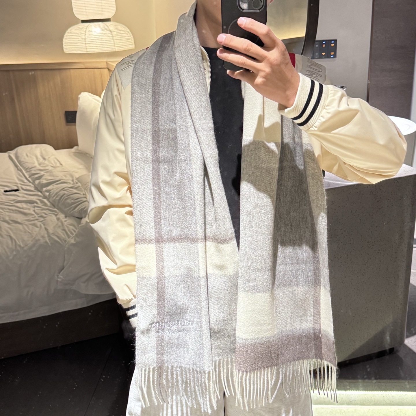 双面围巾 🆕Burberry · 巴宝莉格子围巾❗️好看的要疯掉了，太有型太有魅力了❗️❗️非常斯文时尚