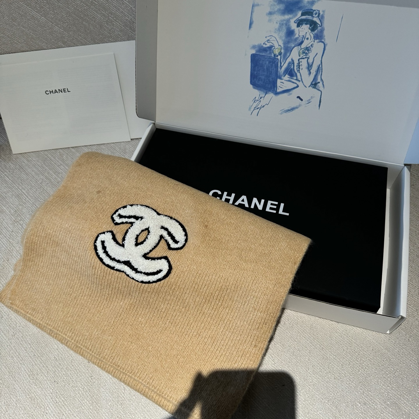 👑👑Chanel25秋冬新款针织围巾羊绒针织长巾‼️美翻了[流泪]御用殿堂级极品‼️新款在售 进口纯羊绒