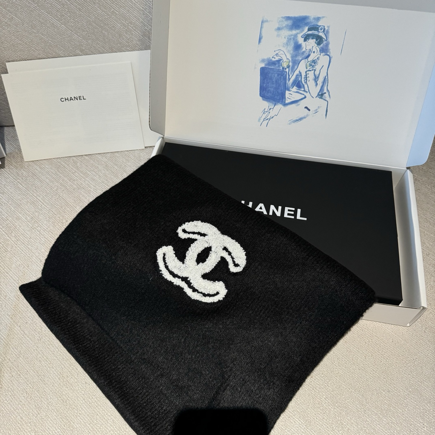 👑👑Chanel25秋冬新款针织围巾羊绒针织长巾‼️美翻了[流泪]御用殿堂级极品‼️新款在售 进口纯羊绒