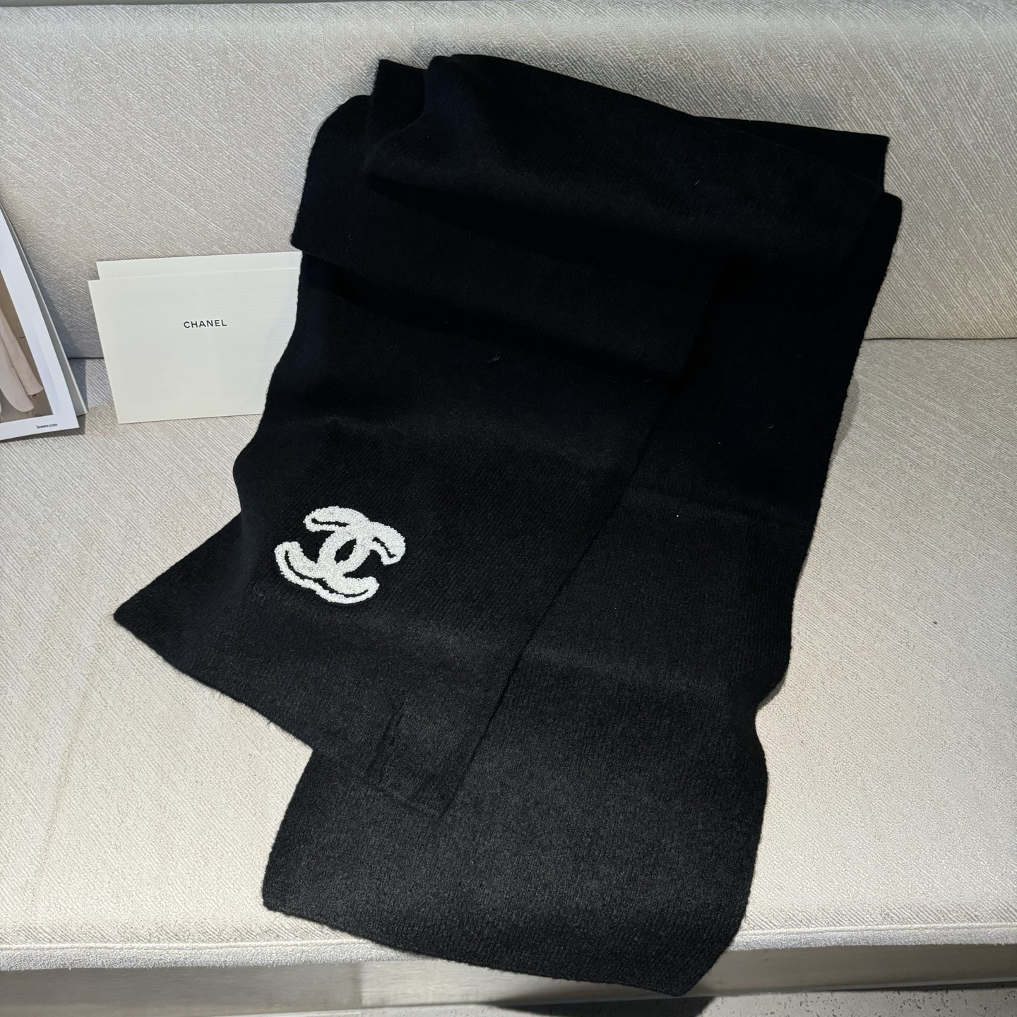 👑👑Chanel25秋冬新款针织围巾羊绒针织长巾‼️美翻了[流泪]御用殿堂级极品‼️新款在售 进口纯羊绒