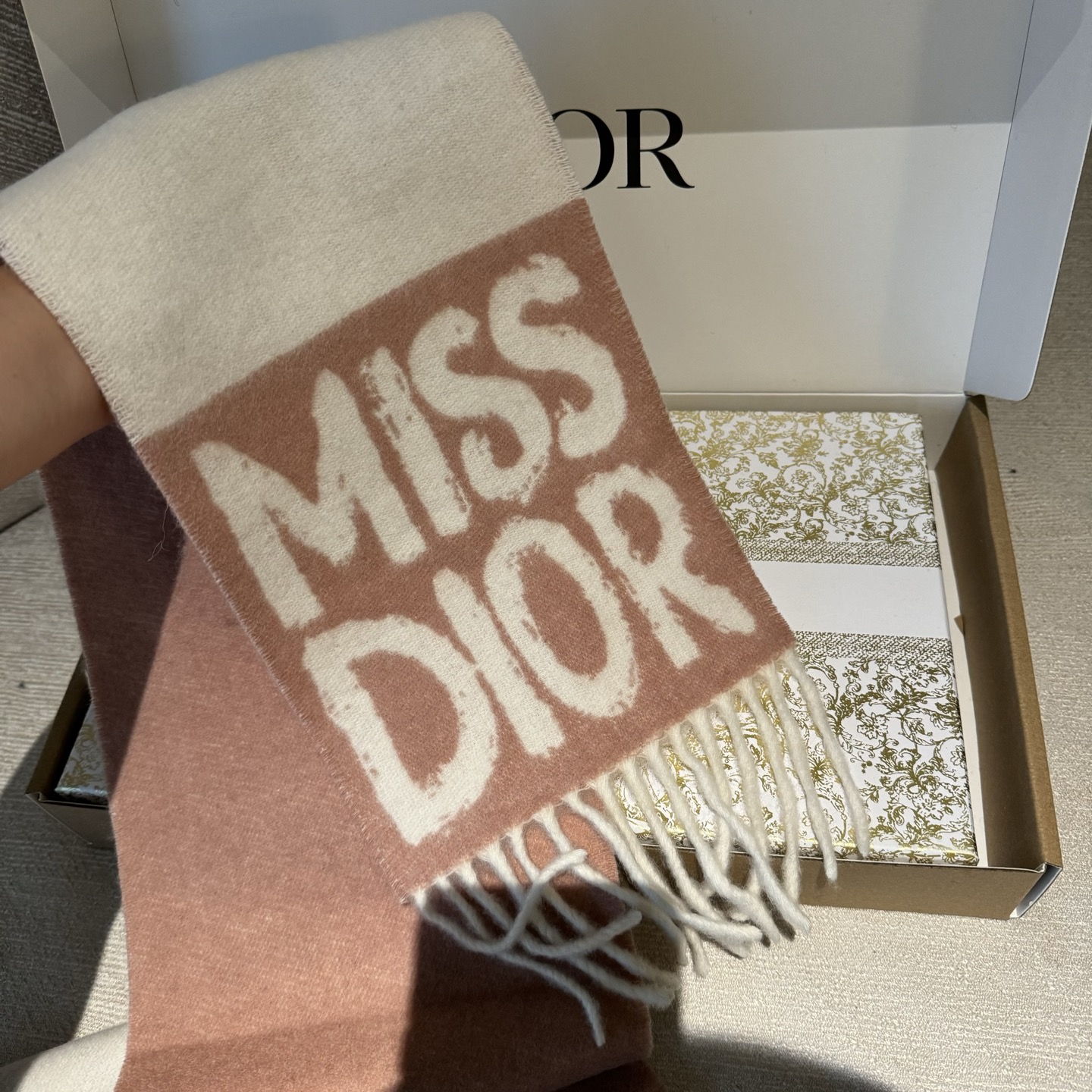 我的天 真要給每人都要入的款 ！DIOR 冬季爆款羊絨围巾尺寸比常规細点，但不会累贅！撘大衣的绝配👍🏻重