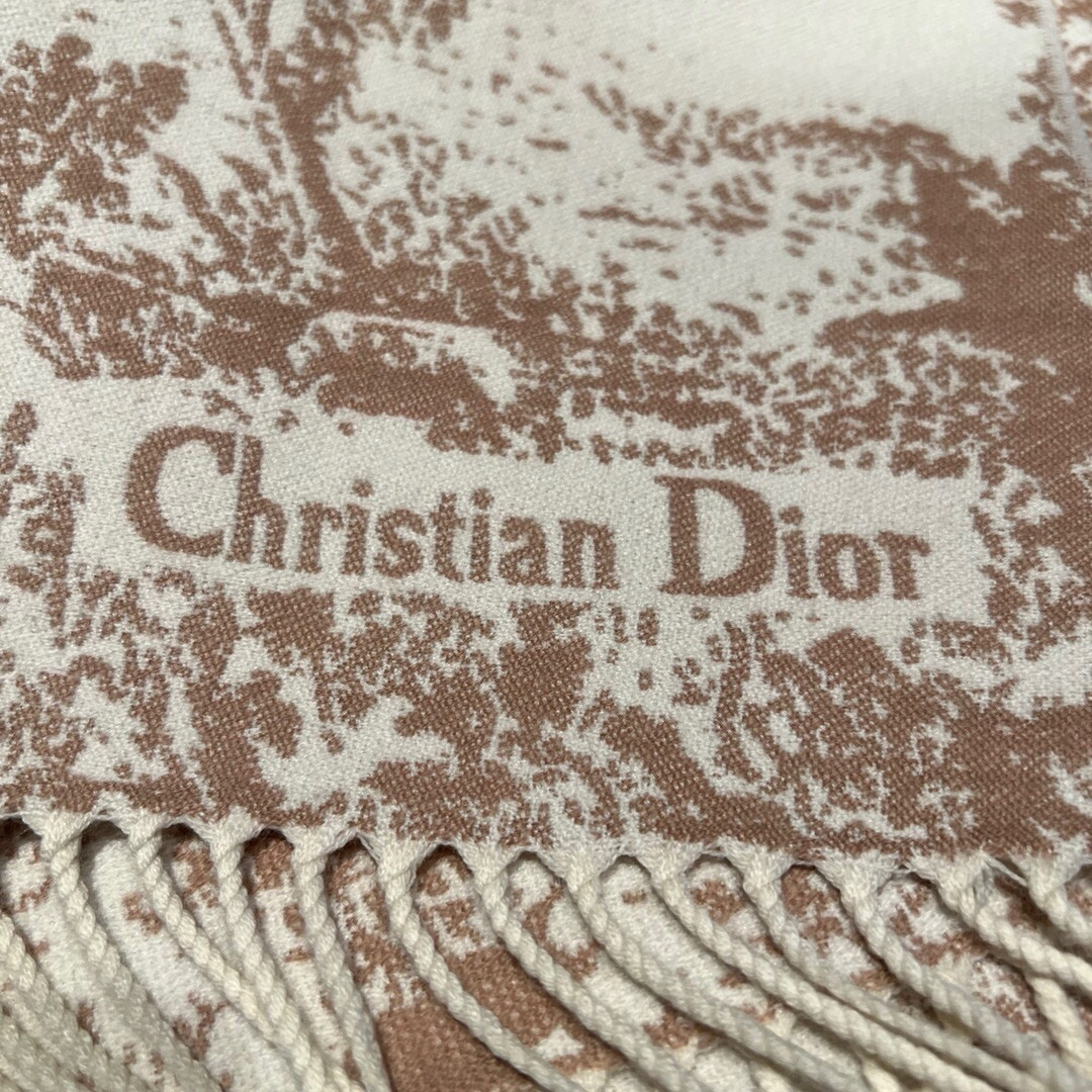 这款Sauvage 茹伊印花围巾全新演绎 Dior 经典图案。采用山羊绒和羊毛混纺面料精心制作，饰以流苏