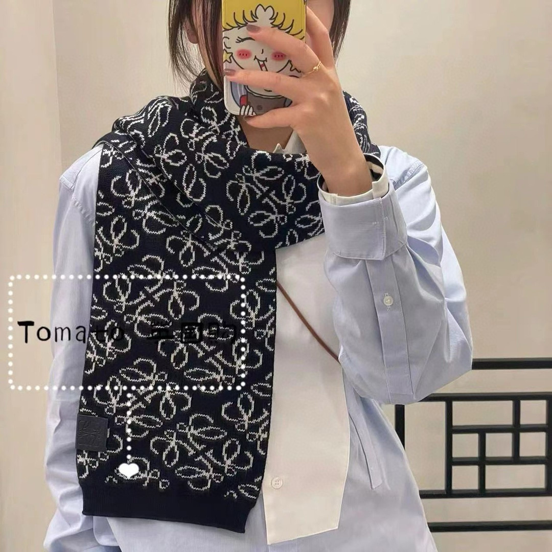 LOEWE原单❗️重磅推荐‼️2025新款针织围巾 男女同款❗️✨✨低调的奢侈感❗️极品柔美精英高手级别