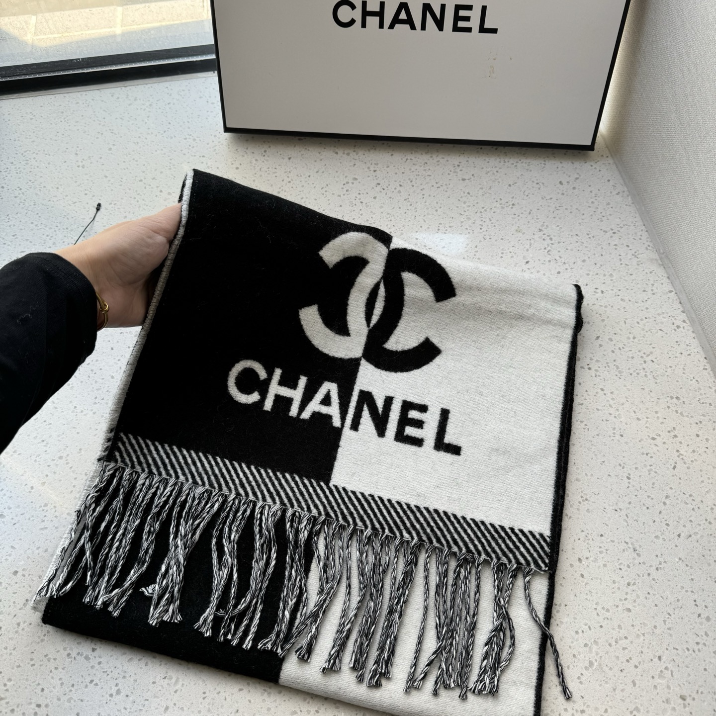 🆕CHANEL香奈儿24B三色齐，2024新款羊毛围巾🧣原版工艺专柜购入打版，1:1复刻，商标吊牌齐全‼