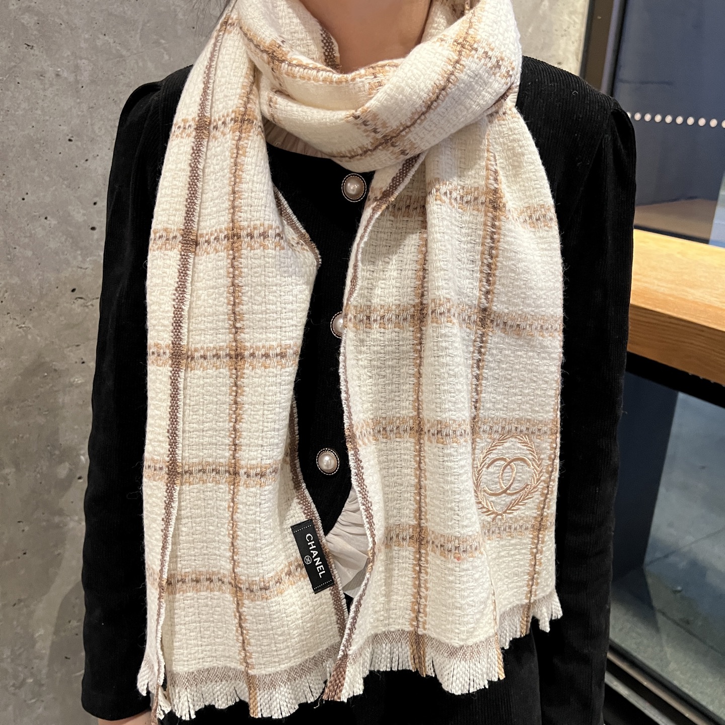 CHANEL羊绒长巾👏💙顶级原单正品旷世绝美【小香羊绒围巾，顶级高端货👼【绝对值得珍藏👍】👏香奈儿绝美百