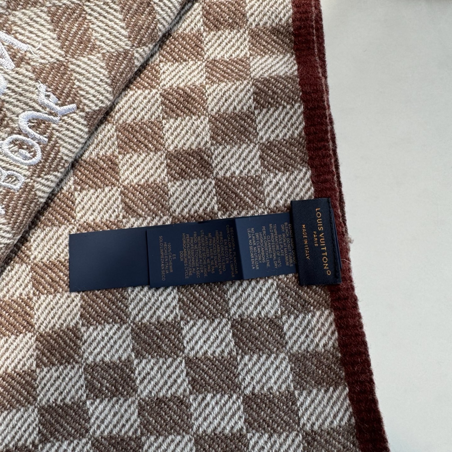 💃💃刺绣 LV 路易斯威登～极品原单【拼色棋盘格长巾】‼️♨️高尖端产物⚠️重磅呈现 ，绝无仅有 史无前