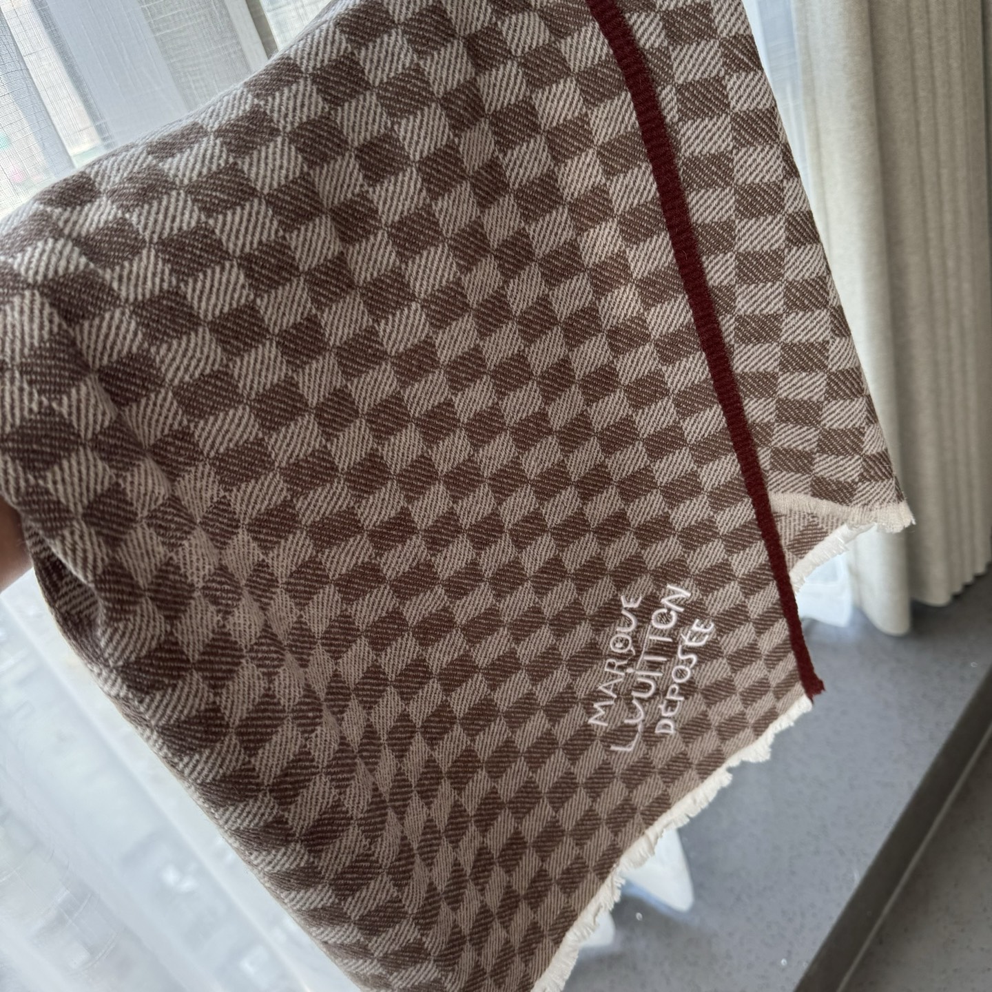 💃💃刺绣 LV 路易斯威登～极品原单【拼色棋盘格长巾】‼️♨️高尖端产物⚠️重磅呈现 ，绝无仅有 史无前
