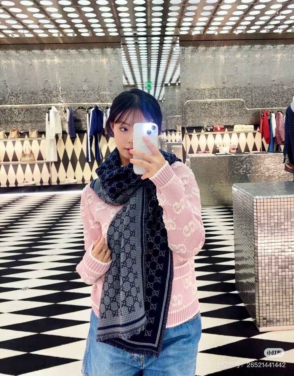 Gucci25新款金线编织围巾，很多细闪细闪的细节GUCCI【25新款GG羊毛围巾]GG羊毛围巾2025