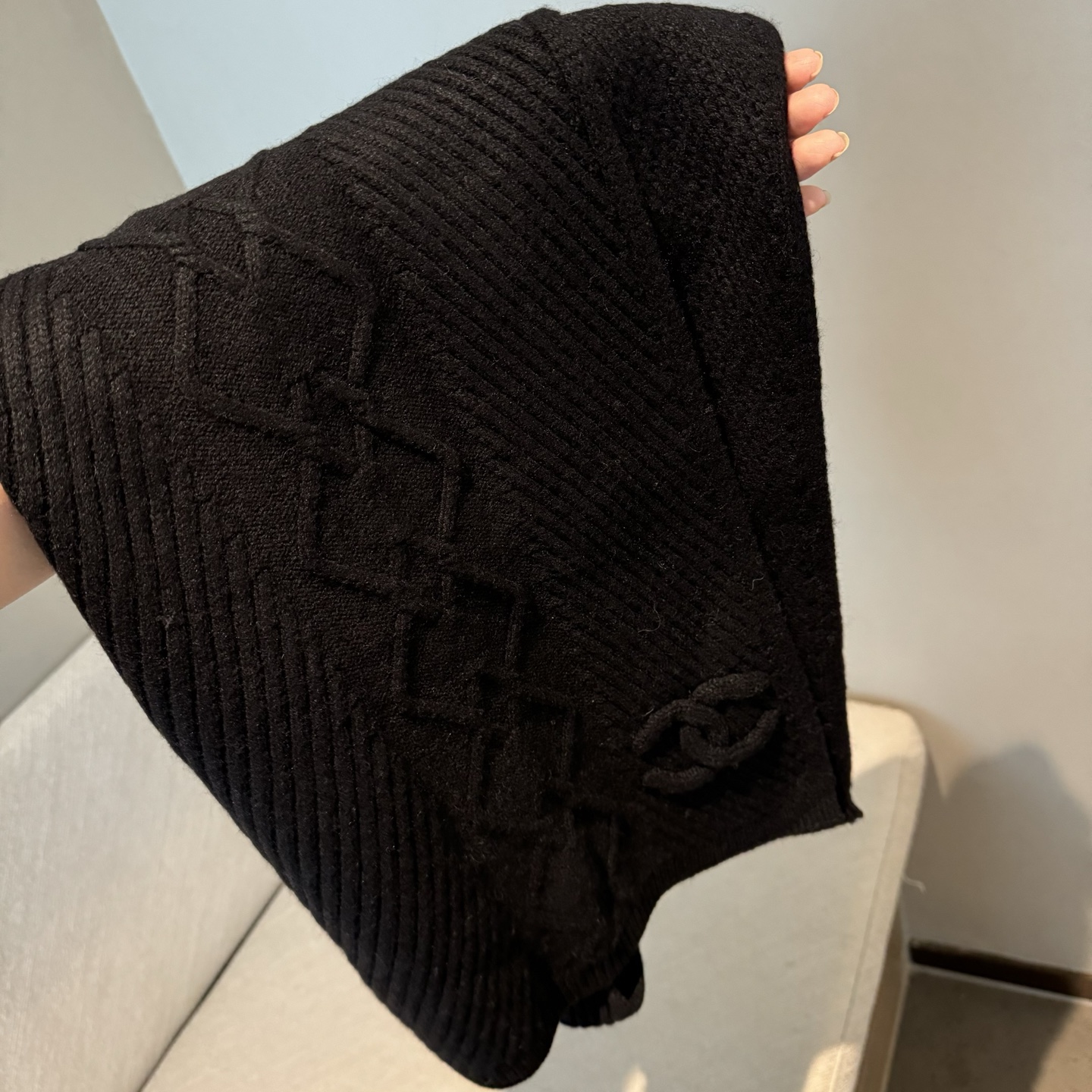 💰💰👑👑Chanel25秋冬新款麻花菱形格🔥针织围巾羊绒针织长巾‼️美翻了[流泪]御用殿堂级极品‼️新款