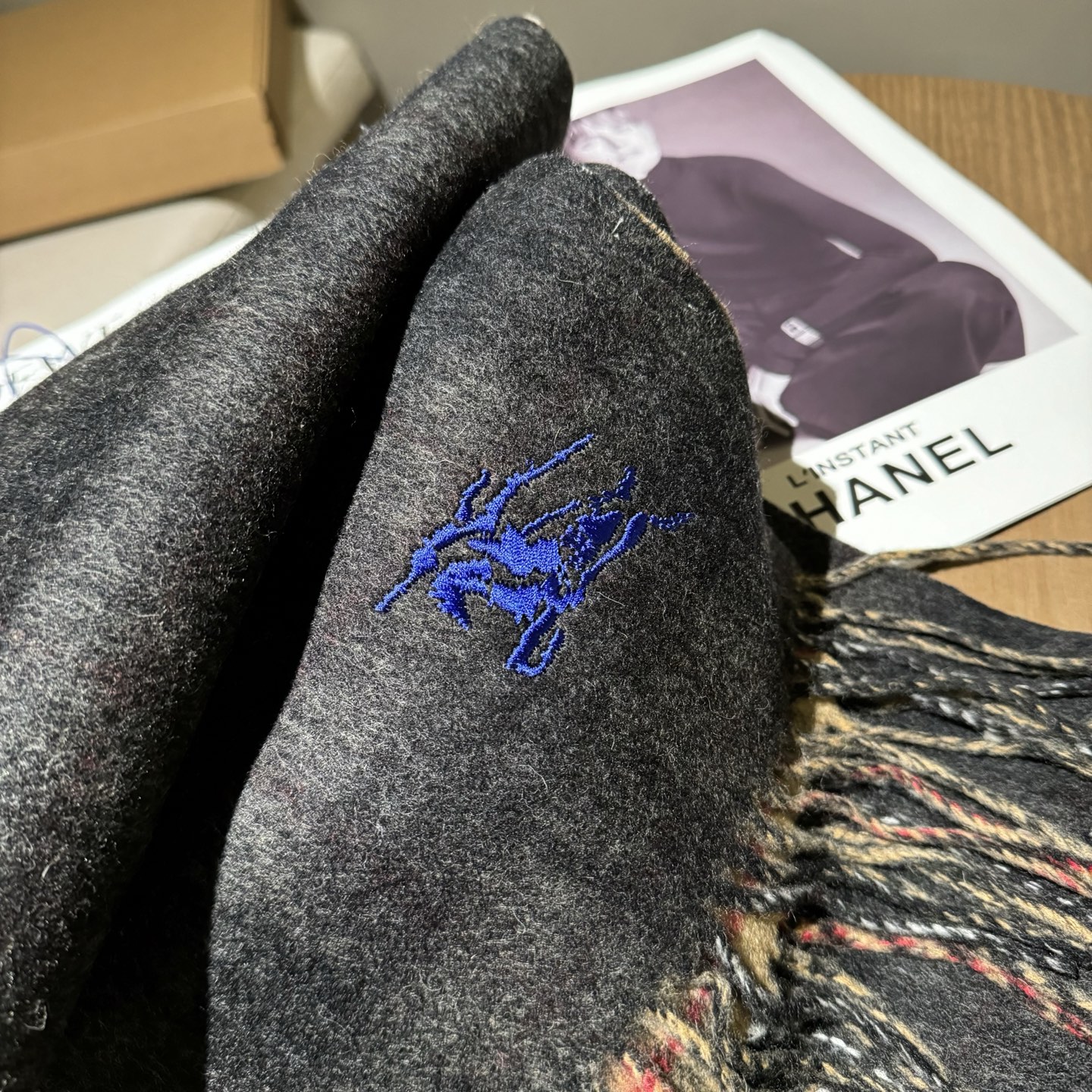 ❤️最新款 双面格子刺绣➕印花➕提花 大密度双面羊绒格子围巾 超高难度工艺 绝非一般coPy能做 原版开