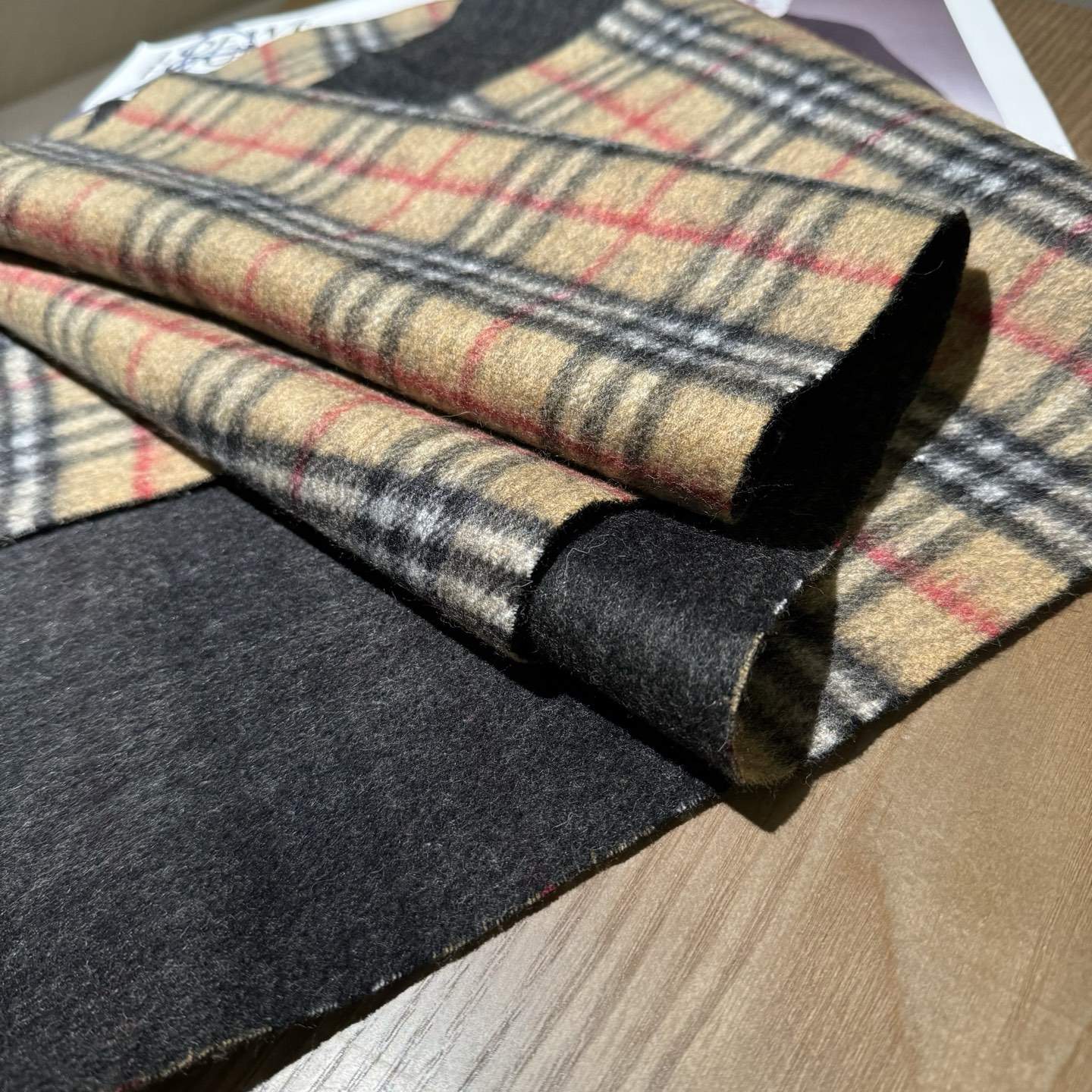 ❤️最新款 双面格子刺绣➕印花➕提花 大密度双面羊绒格子围巾 超高难度工艺 绝非一般coPy能做 原版开