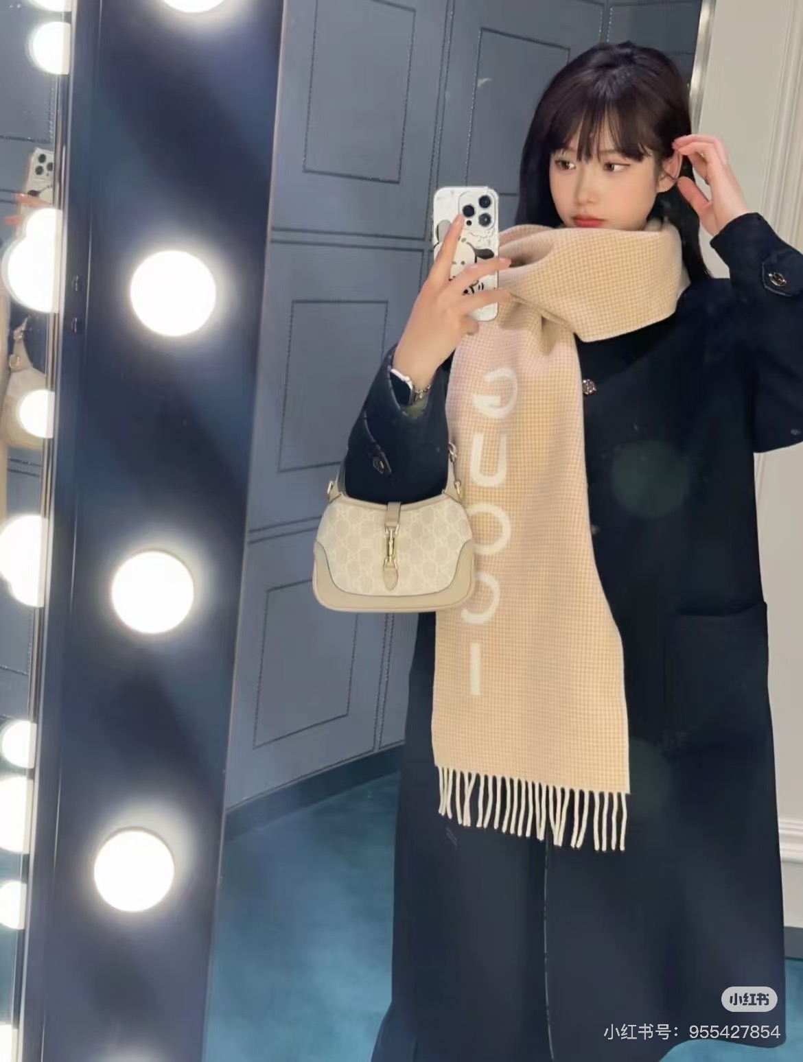 ✨✨Gucci · 古奇千鸟格羊绒围巾❗来个硬货.麻溜的安排上.纯正出口❗原订单已经交货一批，其中一批刚