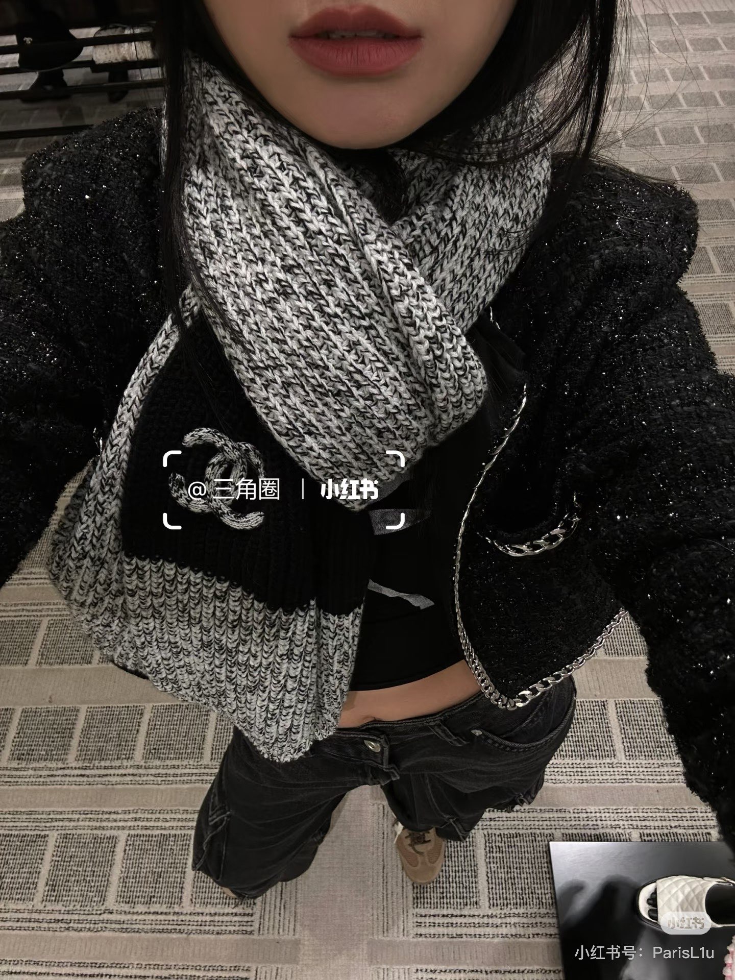 👑👑Chanel25秋冬新款24b针织围巾羊绒针织长巾‼️美翻了[流泪]御用殿堂级极品‼️新款在售 进口