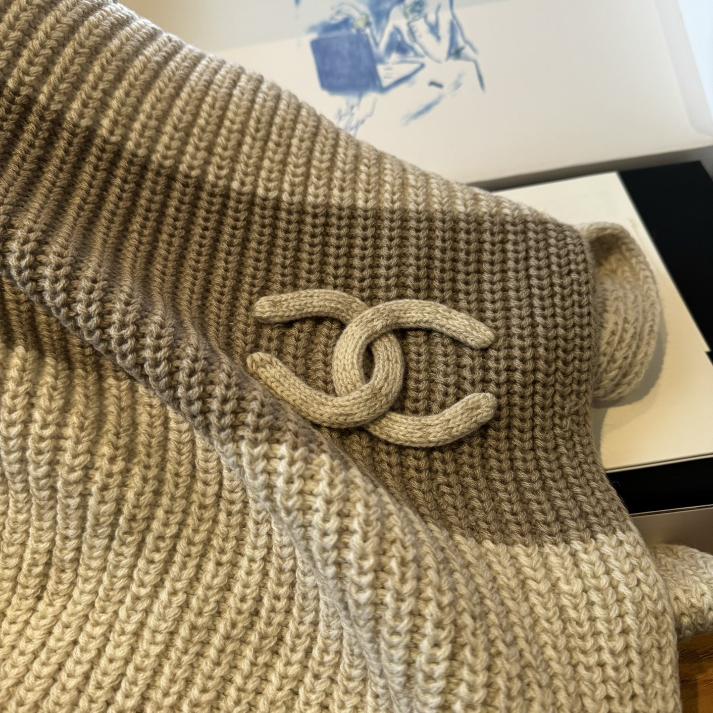 👑👑Chanel25秋冬新款24b针织围巾羊绒针织长巾‼️美翻了[流泪]御用殿堂级极品‼️新款在售 进口