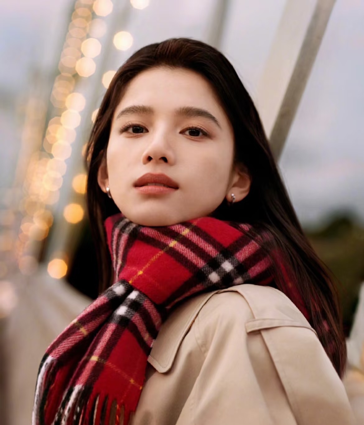 Burberry Burberry圣诞款羊绒版本金婧 张婧仪 周洁琼同款围巾新年福利苏格兰大红格围巾