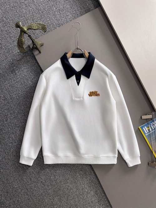 Louis Vuitton 25SS Fall/Winter Long Sleeve Polo Sweatshirt for Men and Women 1 Louis Vuitton 25SS Fall/Winter Long Sleeve Polo Sweatshirt for Men and Women