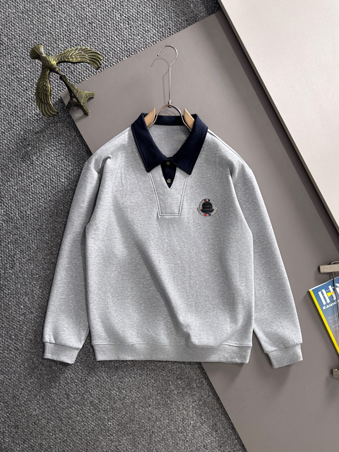 Moncler Men's Long Sleeve Polo Sweatshirt, Casual Pullover Top 2 i1759293944130 9893 0 0