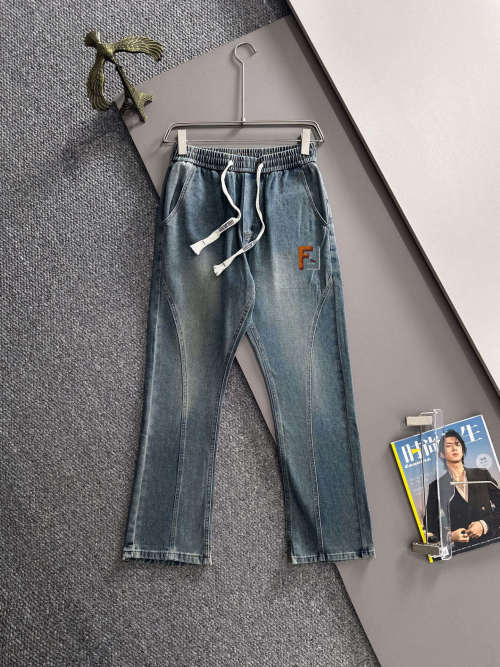 Fendi 2025 Autumn/Winter Loose Wide-Leg Denim Pants Straight Leg Trousers 2 Fendi 2025 Autumn/Winter Loose Wide-Leg Denim Pants Straight Leg Trousers