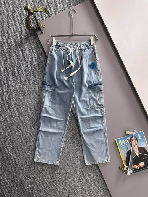 Moncler Relaxed Fit Denim Jeans,Straight-Leg,Light Blue,Cotton,Menswear 13 Moncler Relaxed Fit Denim Jeans,Straight-Leg,Light Blue,Cotton,Menswear